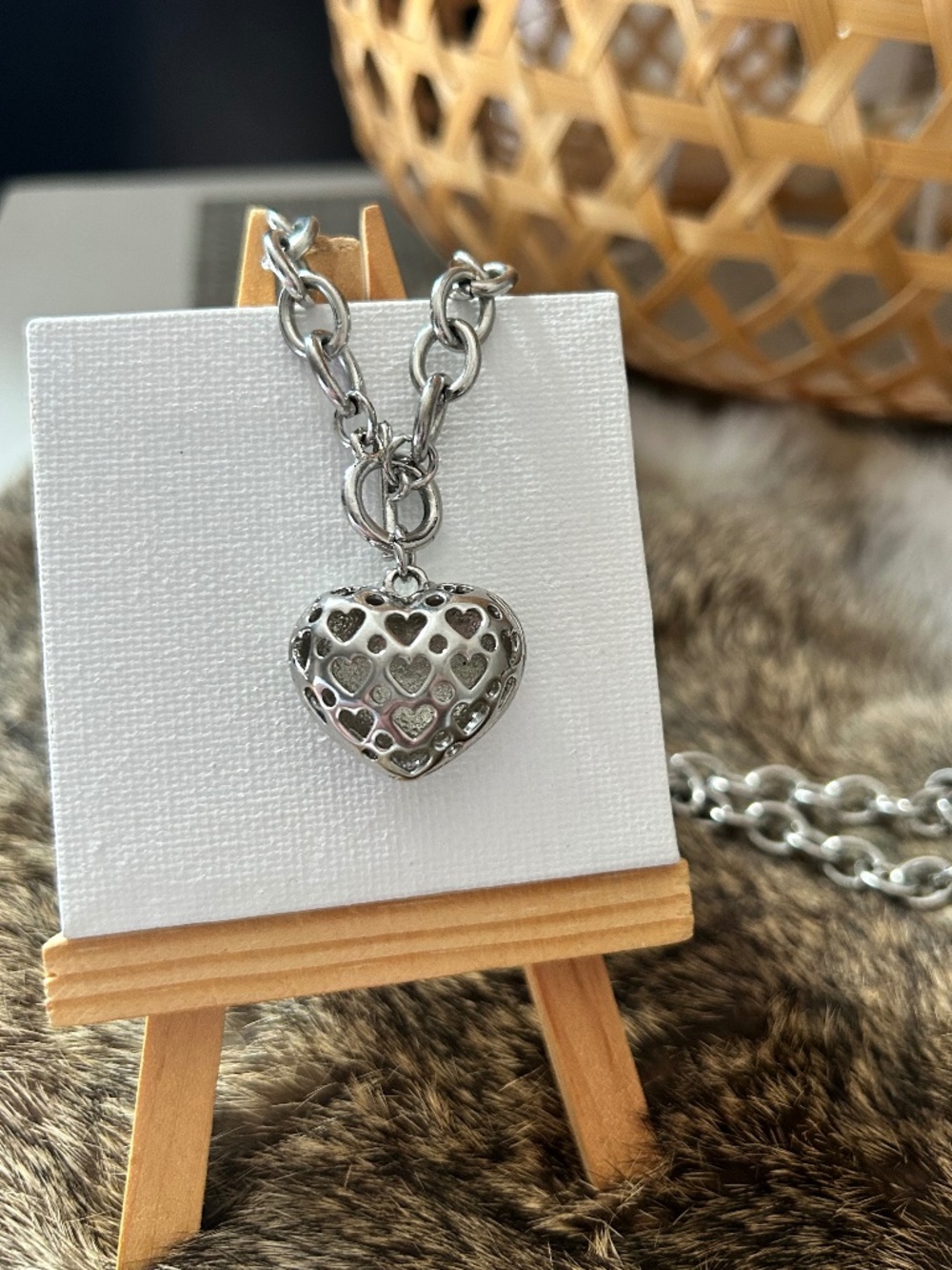Silver heart necklace GORGEOUS & SHINEY